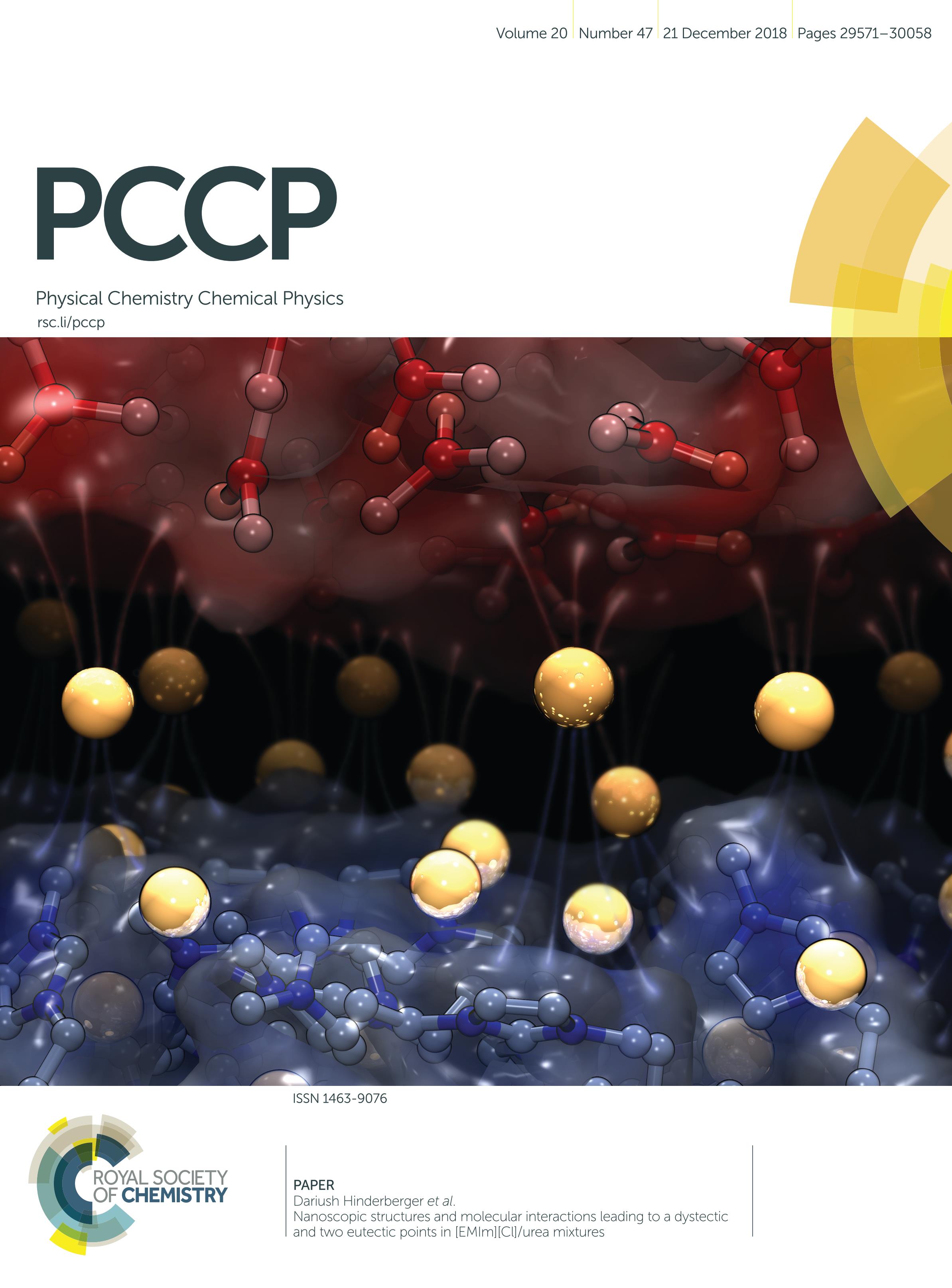 Frontcover Physical Chemistry Chemical Physics Frontcover Physical Chemistry Chemical Physics